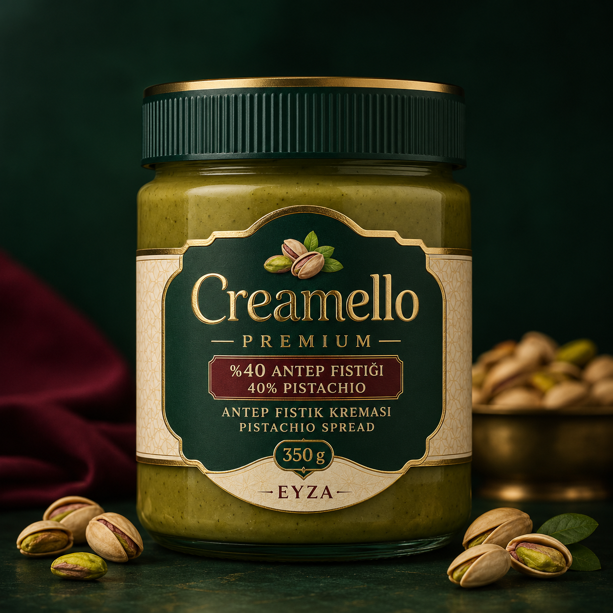 Creamello Premium %40 Antep Fıstık Kreması